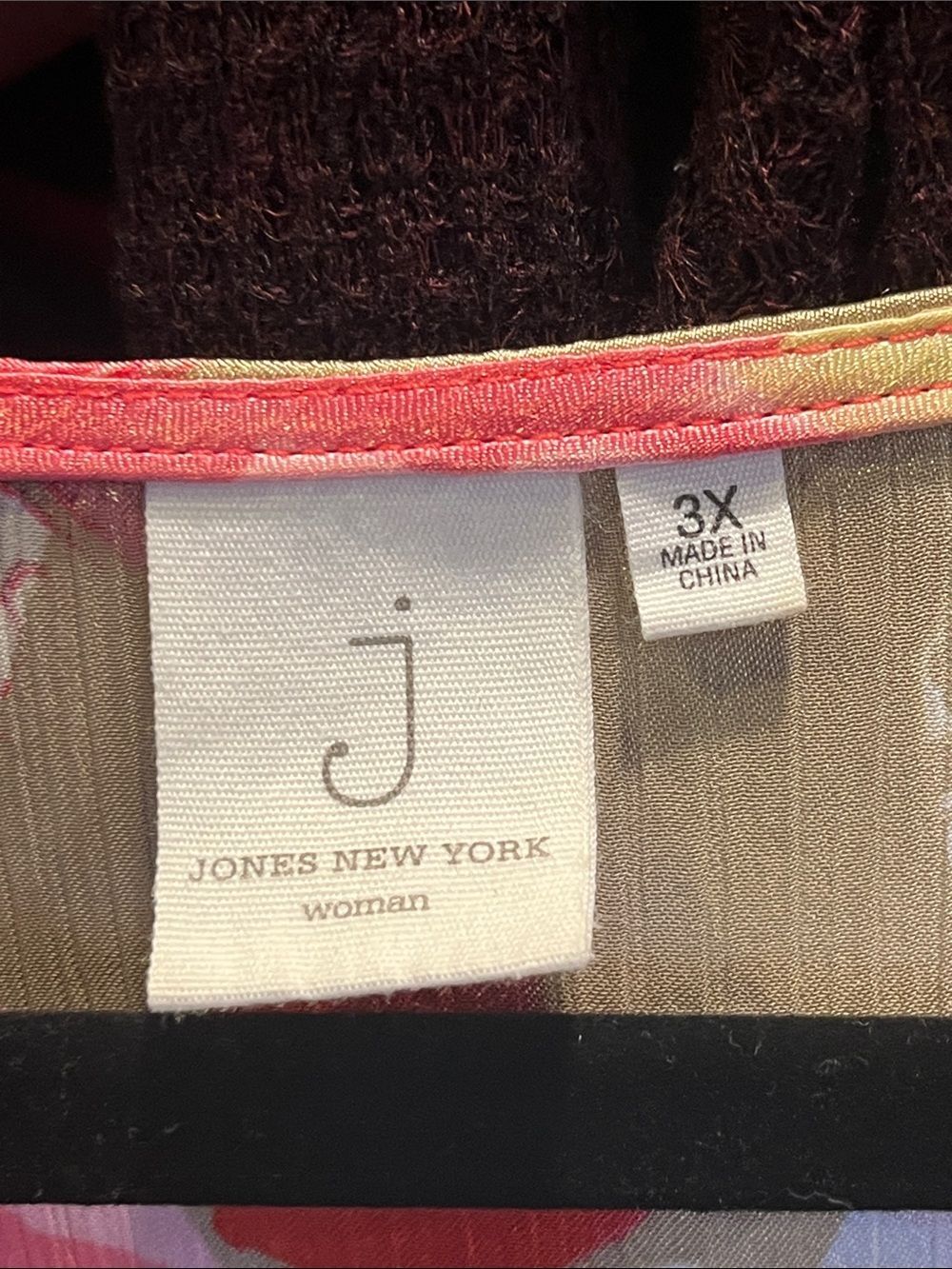 Jones New York V-Neck Kimono Sleeve Tunic Blouse Pink Coral Size 3X - Picture 9 of 10